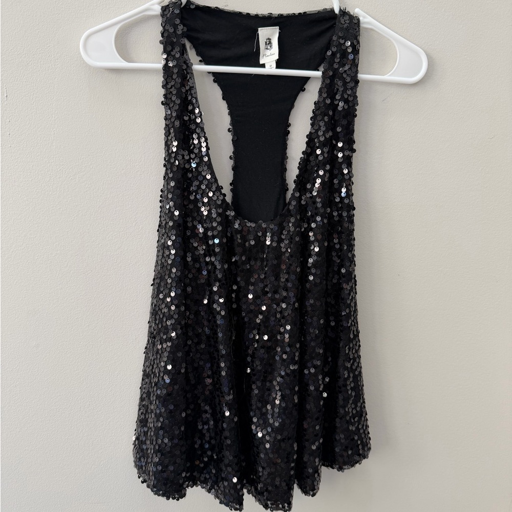 Vici Collection Black Sequin Tank Top